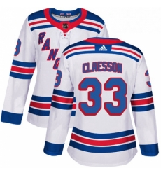 Womens Adidas New York Rangers 33 Fredrik Claesson Authentic White Away NHL Jersey Womens Adidas New York Rangers 33 Fredrik Claesson Authentic White Away NHL Jersey