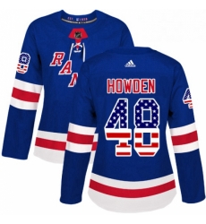 Womens Adidas New York Rangers 48 Brett Howden Authentic Royal Blue USA Flag Fashion NHL Jersey Womens Adidas New York Rangers 48 Brett Howden Authentic Royal Blue USA Flag Fashion NHL Jersey