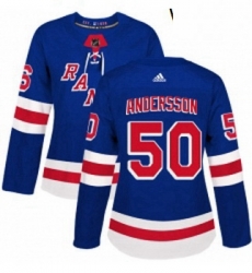 Womens Adidas New York Rangers 50 Lias Andersson Authentic Royal Blue Home NHL Jersey Womens Adidas New York Rangers 50 Lias Andersson Authentic Royal Blue Home NHL Jersey