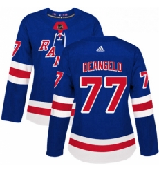 Womens Adidas New York Rangers 77 Anthony DeAngelo Authentic Royal Blue Home NHL Jersey Womens Adidas New York Rangers 77 Anthony DeAngelo Authentic Royal Blue Home NHL Jersey