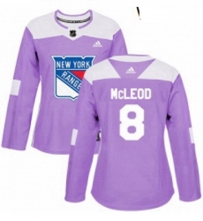 Womens Adidas New York Rangers 8 Cody McLeod Authentic Purple Fights Cancer Practice NHL Jersey Womens Adidas New York Rangers 8 Cody McLeod Authentic Purple Fights Cancer Practice NHL Jersey