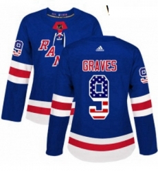 Womens Adidas New York Rangers 9 Adam Graves Authentic Royal Blue USA Flag Fashion NHL Jersey Womens Adidas New York Rangers 9 Adam Graves Authentic Royal Blue USA Flag Fashion NHL Jersey