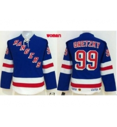Women's New York Rangers #99 Wayne Gretzky Blue Home Stitched NHL Jersey Women's New York Rangers #99 Wayne Gretzky Blue Home Stitched NHL Jersey