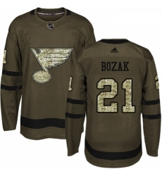 Youth Adidas St Louis Blues 21 Tyler Bozak Authentic Green Salute to Service NHL Jersey Youth Adidas St Louis Blues 21 Tyler Bozak Authentic Green Salute to Service NHL Jersey