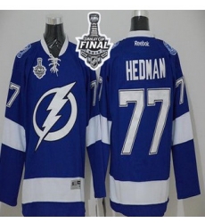 Tampa Bay Lightning #77 Victor Hedman Blue 2015 Stanley Cup Stitched NHL Jersey Tampa Bay Lightning #77 Victor Hedman Blue 2015 Stanley Cup Stitched NHL Jersey