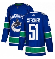 Youth Adidas Vancouver Canucks 51 Troy Stecher Authentic Blue Home NHL Jersey Youth Adidas Vancouver Canucks 51 Troy Stecher Authentic Blue Home NHL Jersey