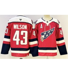 Men Washington Capitals 43 Tom Wilson Red With A Patch Stitched Hockey Jersey Men Washington Capitals 43 Tom Wilson Red With A Patch Stitched Hockey Jersey