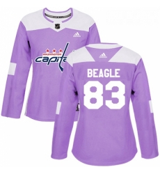 Womens Adidas Washington Capitals 83 Jay Beagle Authentic Purple Fights Cancer Practice NHL Jersey Womens Adidas Washington Capitals 83 Jay Beagle Authentic Purple Fights Cancer Practice NHL Jersey