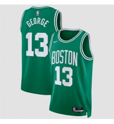 Men Boston Celtics  13 Paul George Kelly Green 2026 Icon Edition Stitched Basketball Jersey