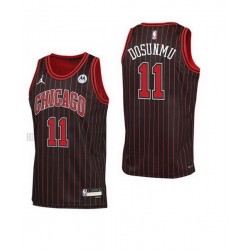 Men Chicago Bulls 11 Ayo Dosunmu Black Stitched Basketball Jersey