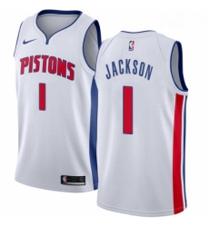 Youth Nike Detroit Pistons 1 Reggie Jackson Swingman White Home NBA Jersey Association Edition Youth Nike Detroit Pistons 1 Reggie Jackson Swingman White Home NBA Jersey Association Edition
