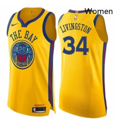 Womens Nike Golden State Warriors 34 Shaun Livingston Swingman Gold NBA Jersey City Edition Womens Nike Golden State Warriors 34 Shaun Livingston Swingman Gold NBA Jersey City Edition