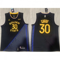 Youth Golden State Warriors 30 Stephen Curry Black Stitched Basketball Jersey