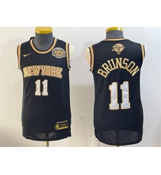 Men New Yok Knicks 11 Jalen Brunson Black Gold 2026 Finals Eastern Conference Champions Patch Stitched Jersey Men New Yok Knicks 11 Jalen Brunson Black Gold 2026 Finals Eastern Conference Champions Patch Stitched Jersey