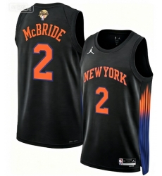 Men New Yok Knicks 2 Miles McBride Black 2026 Final Patch 2026 Finals Patch Statement Edition Stitched Basketball Jersey Men New Yok Knicks 2 Miles McBride Black 2026 Final Patch 2026 Finals Patch Statement Edition Stitched Basketball Jersey
