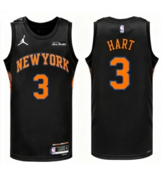 Men New Yok Knicks Josh Hart #3 Black Stitched NBA Basketball Jersey Men New Yok Knicks Josh Hart #3 Black Stitched NBA Basketball Jersey