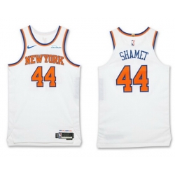 Men New York Knicks Landry Shamet #44 White Home Stitched NBA Jersey