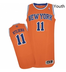 Youth Adidas New York Knicks 11 Frank Ntilikina Authentic Orange Alternate NBA Jersey Youth Adidas New York Knicks 11 Frank Ntilikina Authentic Orange Alternate NBA Jersey