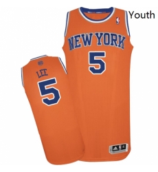 Youth Adidas New York Knicks 5 Courtney Lee Authentic Orange Alternate NBA Jersey Youth Adidas New York Knicks 5 Courtney Lee Authentic Orange Alternate NBA Jersey