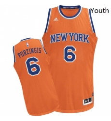 Youth Adidas New York Knicks 6 Kristaps Porzingis Swingman Orange Alternate NBA Jersey Youth Adidas New York Knicks 6 Kristaps Porzingis Swingman Orange Alternate NBA Jersey