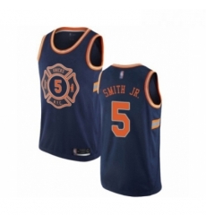 Youth New York Knicks 5 Dennis Smith Jr Swingman Navy Blue Basketball Jersey City Edition Youth New York Knicks 5 Dennis Smith Jr Swingman Navy Blue Basketball Jersey City Edition