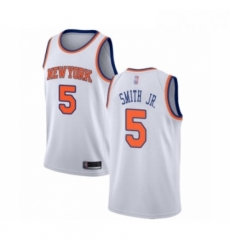 Youth New York Knicks 5 Dennis Smith Jr Swingman White Basketball Jersey Association Edition Youth New York Knicks 5 Dennis Smith Jr Swingman White Basketball Jersey Association Edition