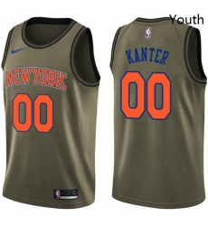 Youth Nike New York Knicks 00 Enes Kanter Swingman Green Salute to Service NBA Jersey Youth Nike New York Knicks 00 Enes Kanter Swingman Green Salute to Service NBA Jersey