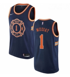 Youth Nike New York Knicks 1 Emmanuel Mudiay Swingman Navy Blue NBA Jersey City Edition Youth Nike New York Knicks 1 Emmanuel Mudiay Swingman Navy Blue NBA Jersey City Edition