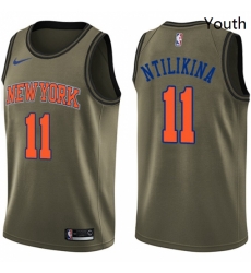 Youth Nike New York Knicks 11 Frank Ntilikina Swingman Green Salute to Service NBA Jersey Youth Nike New York Knicks 11 Frank Ntilikina Swingman Green Salute to Service NBA Jersey
