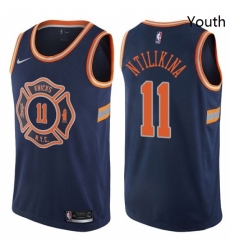 Youth Nike New York Knicks 11 Frank Ntilikina Swingman Navy Blue NBA Jersey City Edition Youth Nike New York Knicks 11 Frank Ntilikina Swingman Navy Blue NBA Jersey City Edition