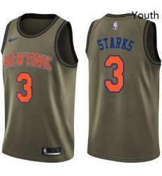 Youth Nike New York Knicks 3 John Starks Swingman Green Salute to Service NBA Jersey Youth Nike New York Knicks 3 John Starks Swingman Green Salute to Service NBA Jersey