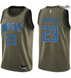 Youth Nike Orlando Magic 23 Justin Jackson Swingman Green Salute to Service NBA Jersey Youth Nike Orlando Magic 23 Justin Jackson Swingman Green Salute to Service NBA Jersey