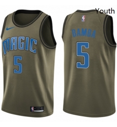 Youth Nike Orlando Magic 5 Mohamed Bamba Swingman Green Salute to Service NBA Jersey Youth Nike Orlando Magic 5 Mohamed Bamba Swingman Green Salute to Service NBA Jersey