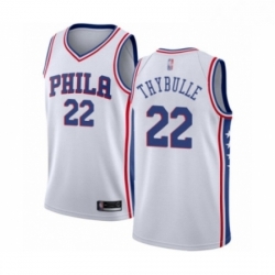 Mens Philadelphia 76ers 22 Mattise Thybulle Authentic White Basketball Jersey Association Edition 