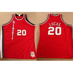 Men Portland Trail Blazers  20 Maurice Lucas Red Stitched Basketball Jersey