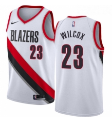 Womens Nike Portland Trail Blazers 23 CJ Wilcox Swingman White Home NBA Jersey Association Edition Womens Nike Portland Trail Blazers 23 CJ Wilcox Swingman White Home NBA Jersey Association Edition