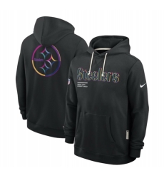 Men Pittsburgh Steelers Black 2025 Crucial Catch Club Pullover Hoodie Men Pittsburgh Steelers Black 2025 Crucial Catch Club Pullover Hoodie