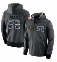 NFL Mens Nike San Francisco 49ers 52 52 Patrick Willis Stitched Black Anthracite Salute to Service Player Performance Hoodie NFL Mens Nike San Francisco 49ers 52 52 Patrick Willis Stitched Black Anthracite Salute to Service Player Performance Hoodie