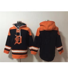 Men Detroit Tigers Blank Black Orange Lace Up Pullover Hoodie Men Detroit Tigers Blank Black Orange Lace Up Pullover Hoodie
