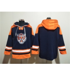 Men Detroit Tigers Blank Navy Lace Up Pullover Hoodie Men Detroit Tigers Blank Navy Lace Up Pullover Hoodie