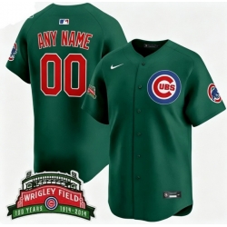Men Women Youth Chicago Cubs WRIGLEY FIELD Stitched Green Custom Jersey