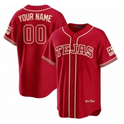 Men Texas Rangers Nike Red 2026 City Connect Stadium Custom Jersey