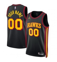 Men Women Youth Toddler Atlanta Hawks Custom Nike NBA Stitched Jersey Black Men Women Youth Toddler Atlanta Hawks Custom Nike NBA Stitched Jersey Black