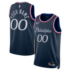 Philadelphia 76ers Nike Unisex 2025 2026 City Edition Swingman Custom Jersey Navy