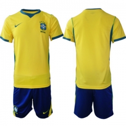 Youth Brazil 2026 FIFA World Cup Yellow Home Soccer Jersey BLANK