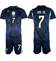 Men Brazil 2026 FIFA World Cup Blue Away Soccer Jersey VINI JR. #7 Men Brazil 2026 FIFA World Cup Blue Away Soccer Jersey VINI JR. #7