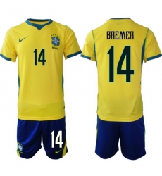 Men Brazil 2026 FIFA World Cup Yellow Home Soccer Jersey BREMER #14 Men Brazil 2026 FIFA World Cup Yellow Home Soccer Jersey BREMER #14