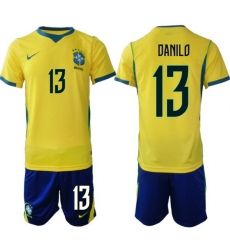 Men Brazil 2026 FIFA World Cup Yellow Home Soccer Jersey DANILO #13