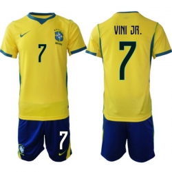Men Brazil 2026 FIFA World Cup Yellow Home Soccer Jersey VINI JR. #7