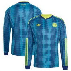 Men Colombia Blank 2026 Away Replica Turquoise Jersey 2